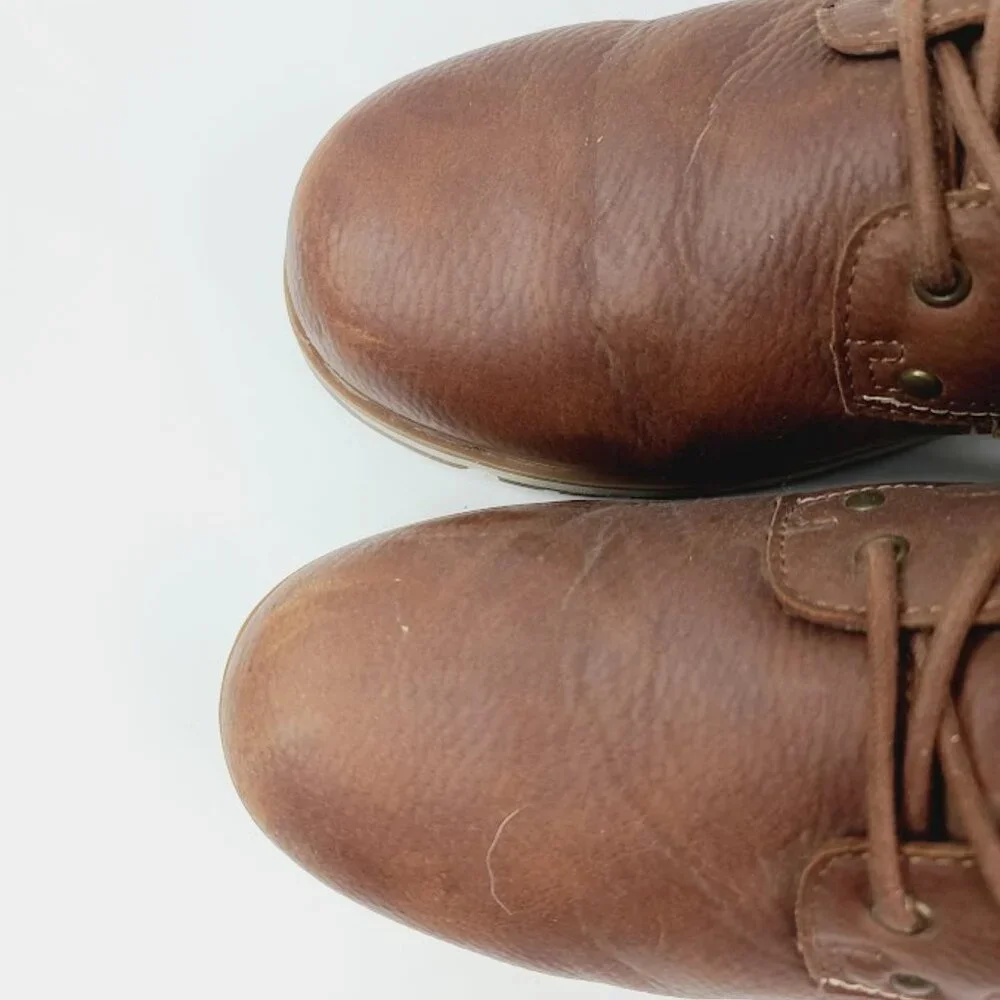 Bass Men's Brown Lace Up Classic Pebble‎ Ankle Chukka Boot Size US 10.5